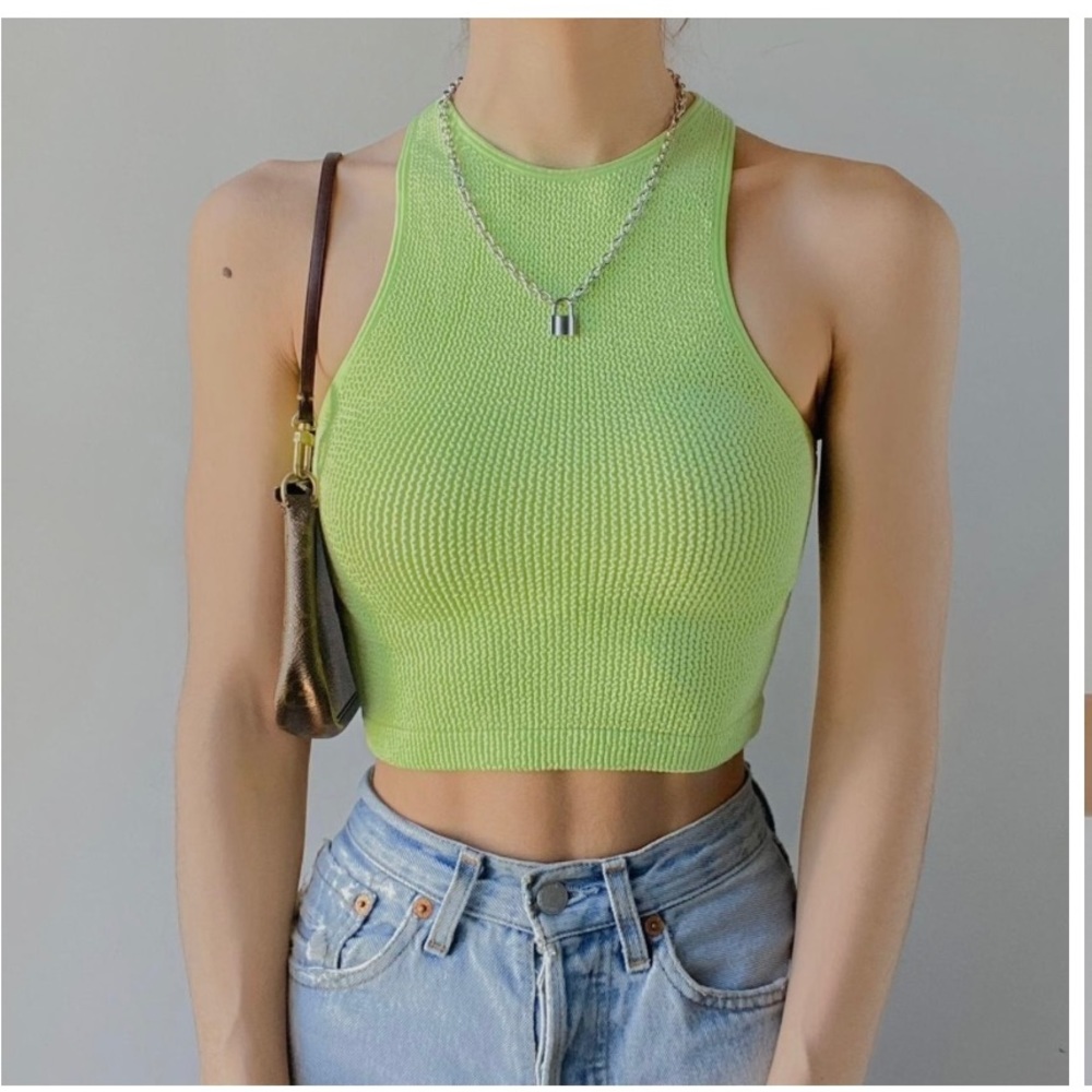 Zara high neck seamless tank top